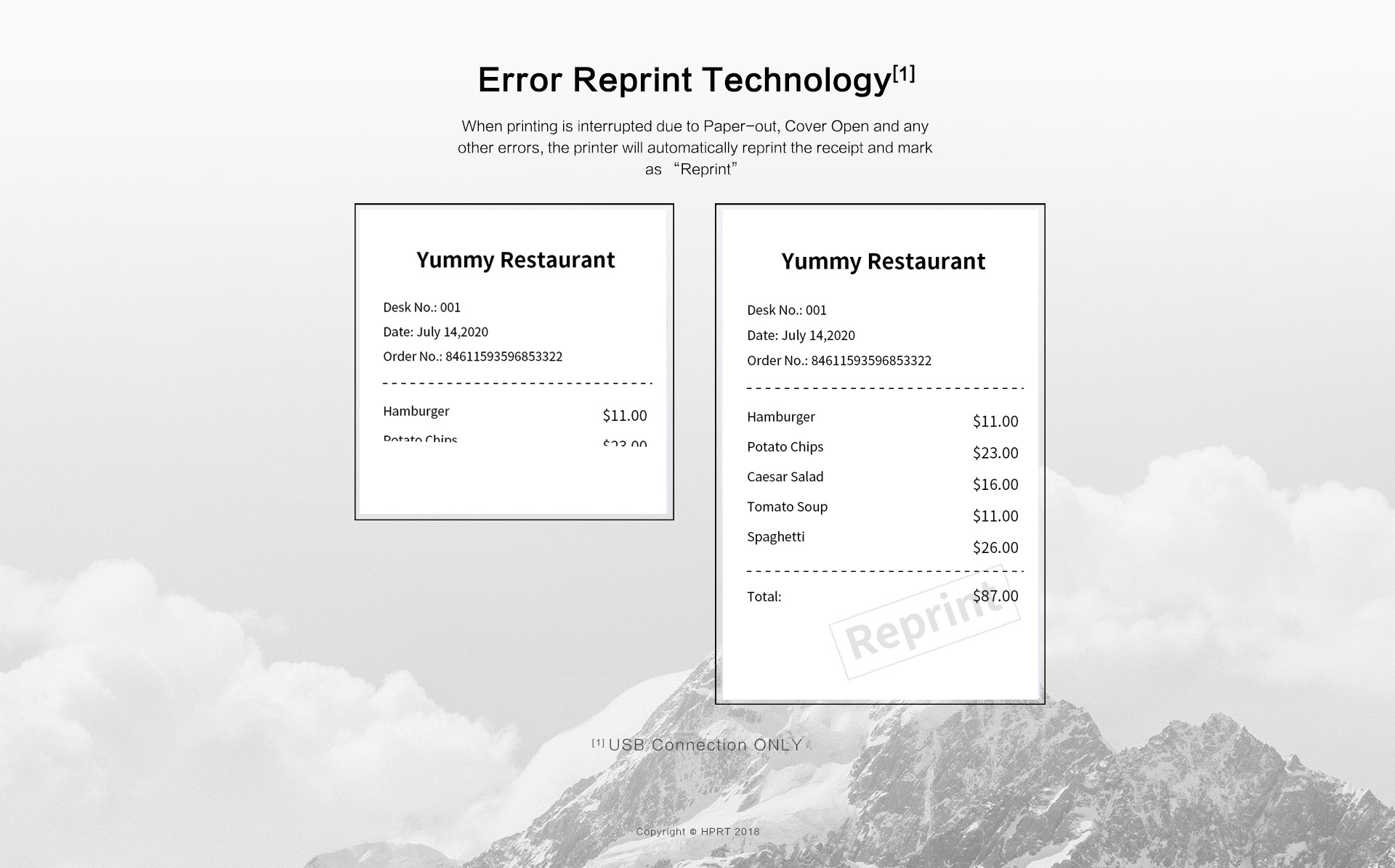 printer reprint receipt