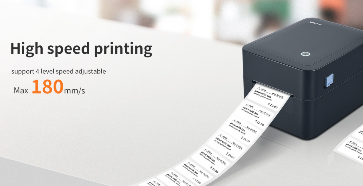 SL32 label printer with a high speed printing of max 180mm/s