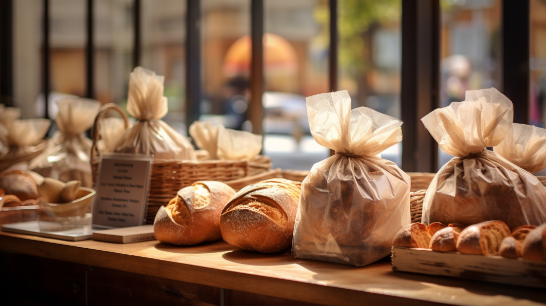 bread for sale on the shelves