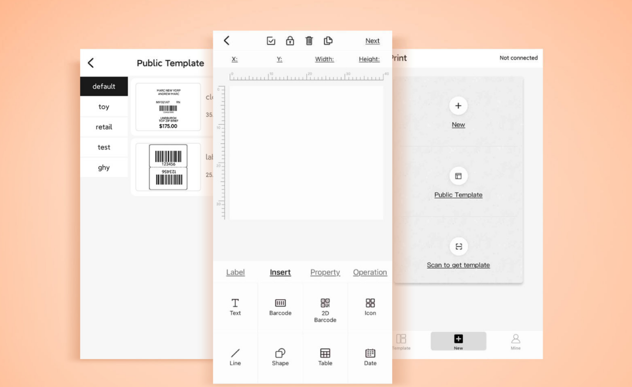 diverse templates in the HereLabel softeware