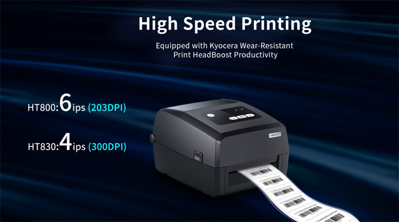 HPRT label printer supports 203dpi and 300 dpi printing