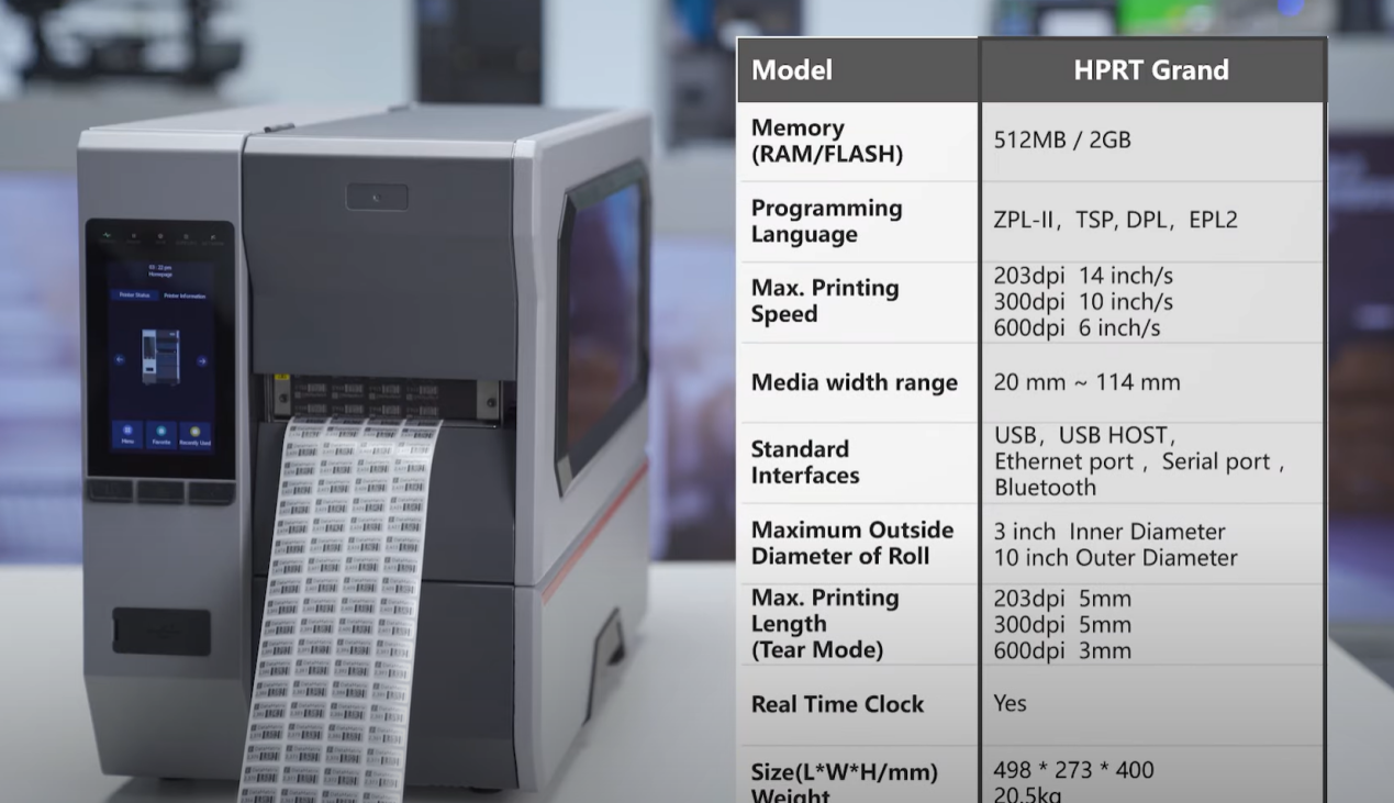 HPRT grand printer specification.png